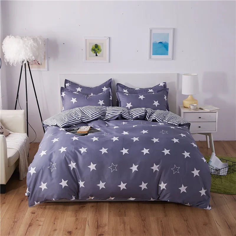 Cartoon Print Duvet Cover 220x240 Quilt Cover AB Double-sided Comforter Covers