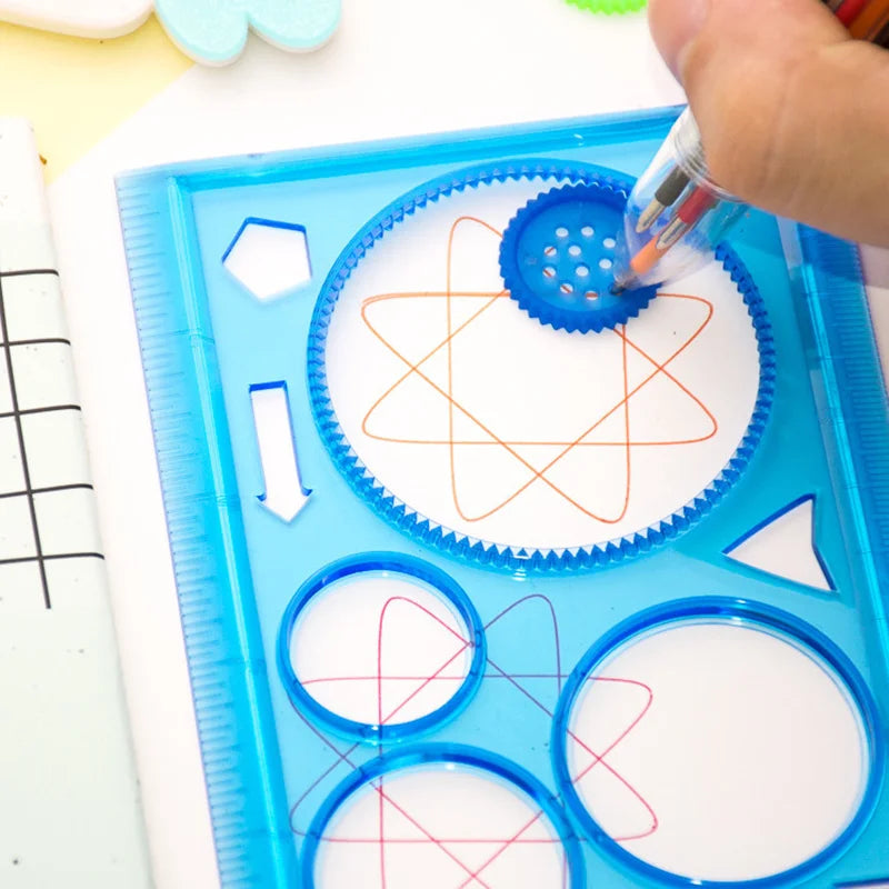 Geometry Spirograph Drawing Stencils Set Painting Template Kids Educational Toy