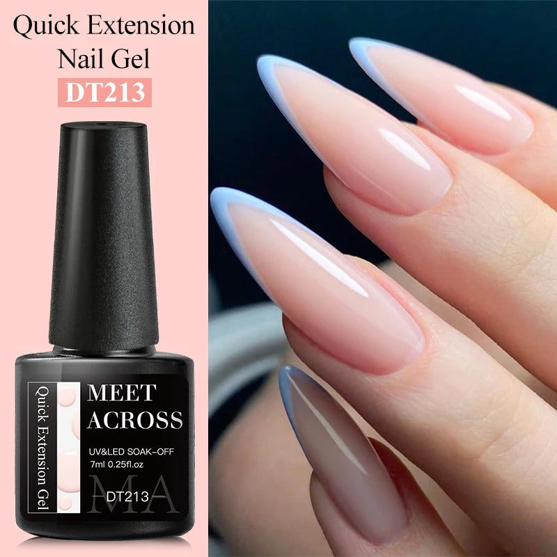 7ml Non Stick Hand Solid Extension Nail Gel Nude Pink White Extension Gel Glue