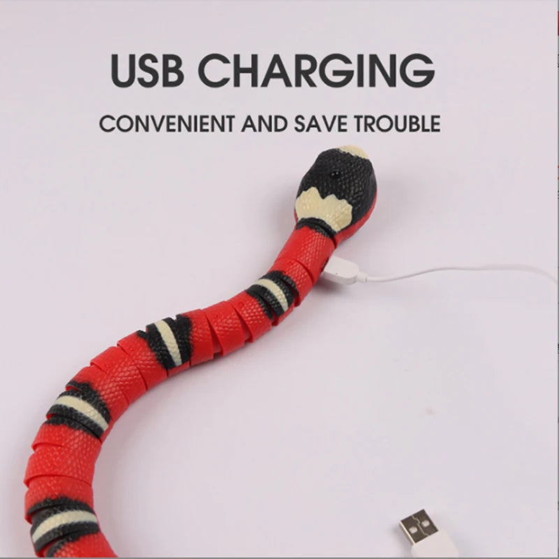 Multiple Color Smart Sensing Snake Interactive Cat Toys Automatic Cats Toys USB Charging Accessories Kitten Toy For Pet Dogs Toy