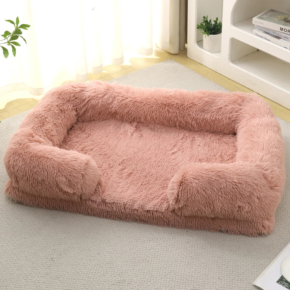 Large Plush Dog Bed Sofa Cat Bed Dog Kennel Mattress Ring Cat Puppy Winter House Sleeping Mats On The Floor