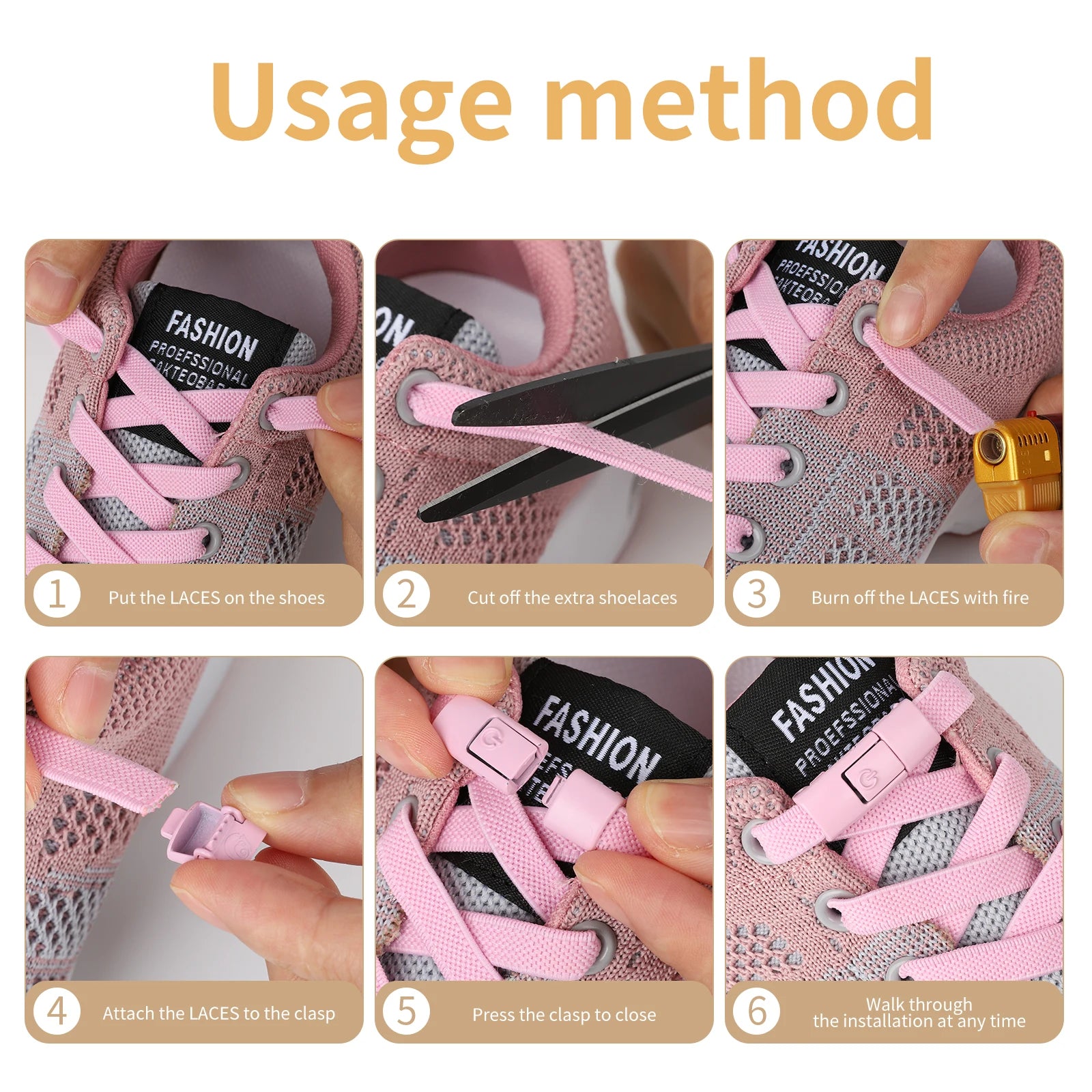 Without Ties Elastic Laces No Tie Shoe Laces Press Lock Shoelaces 8MM Widened