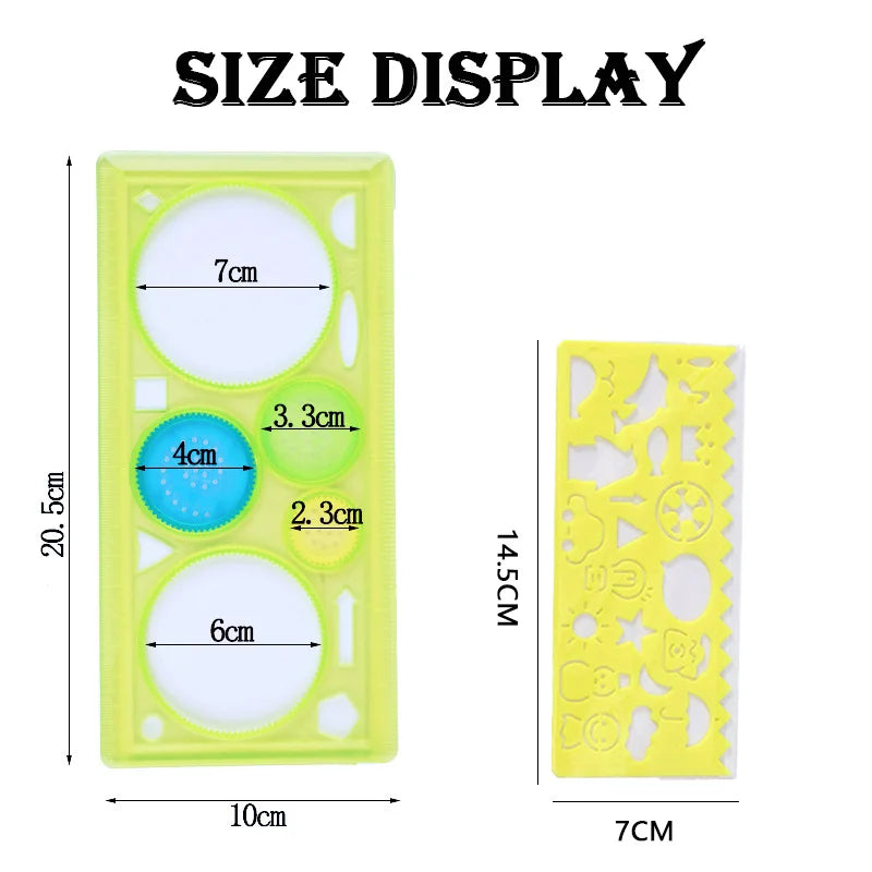 Geometry Spirograph Drawing Stencils Set Painting Template Kids Educational Toy