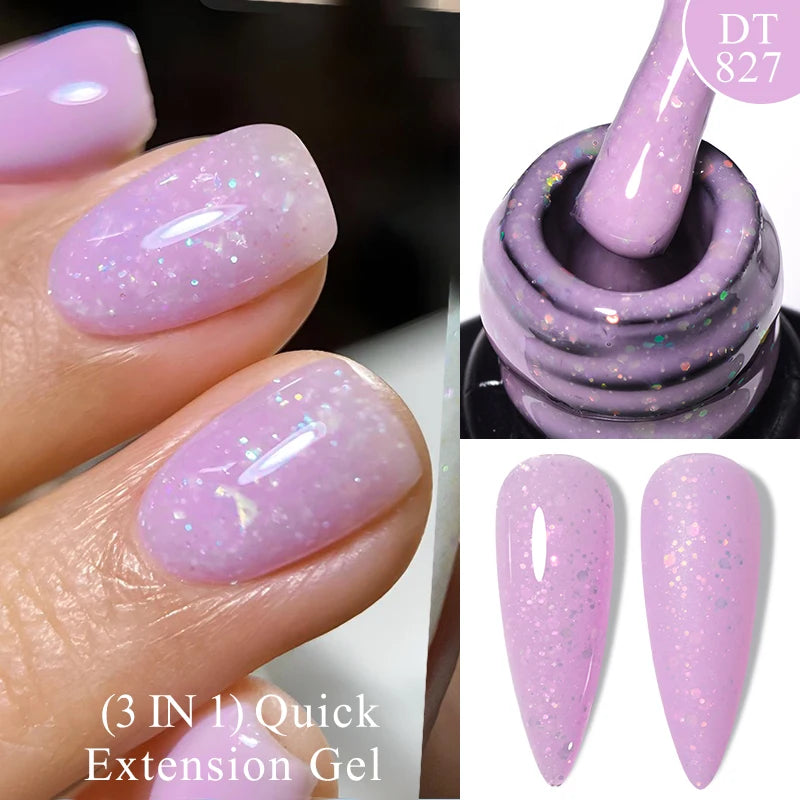 7ml Non Stick Hand Solid Extension Nail Gel Nude Pink White Extension Gel Glue