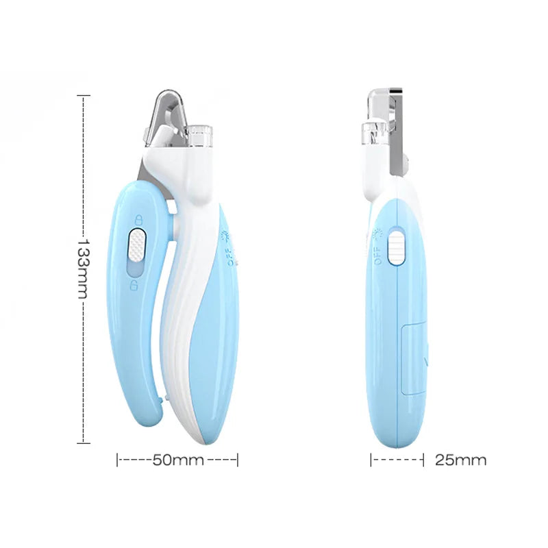 Dog Cat Nail Clippers with Led Light Paw Nail Trimmer Pet Claw Grooming Scissors