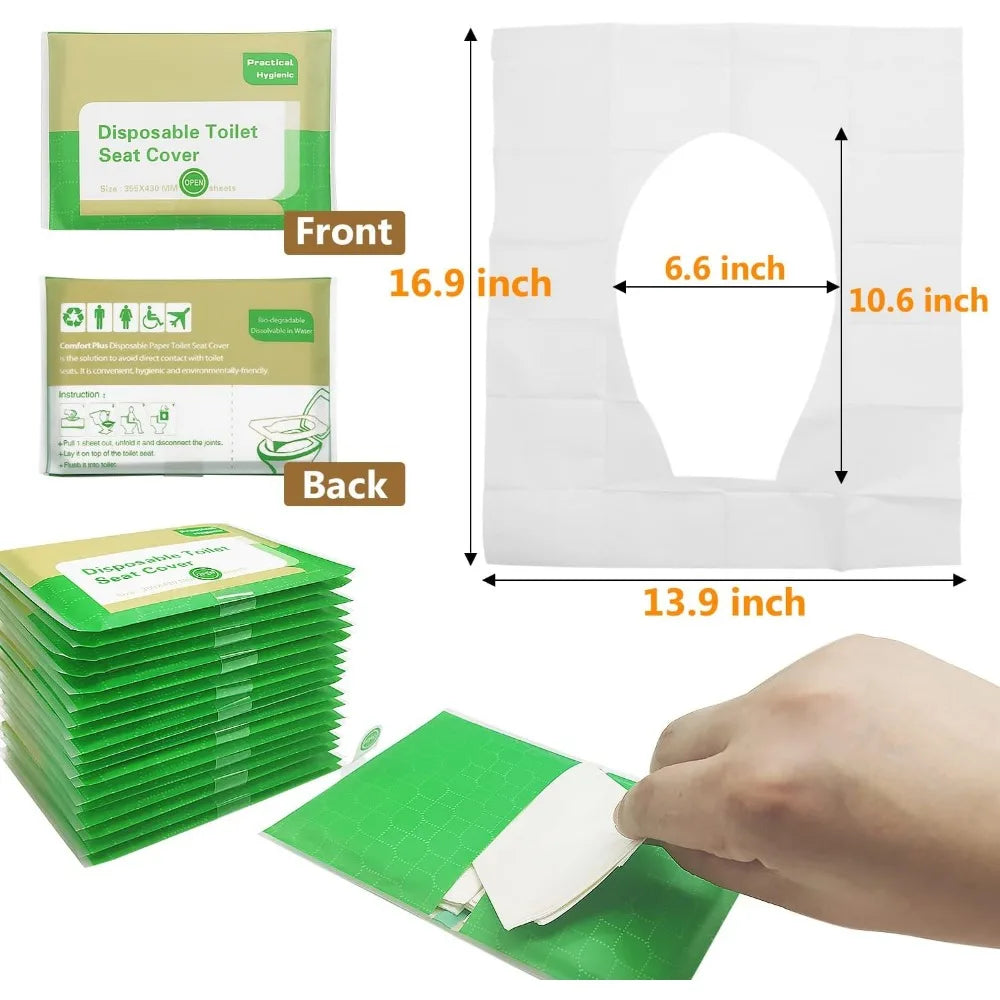 Disposable Toilet Seat Cover Portable Degradable Waterproof Toilet Mat