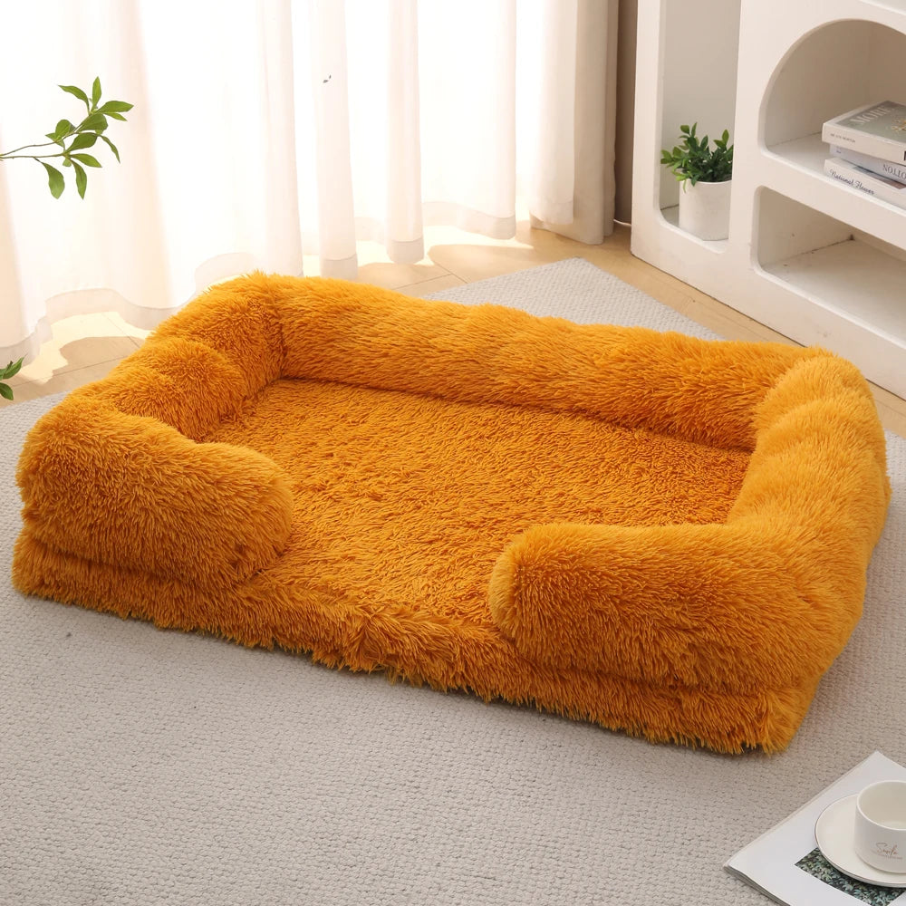 Large Plush Dog Bed Sofa Cat Bed Dog Kennel Mattress Ring Cat Puppy Winter House Sleeping Mats On The Floor