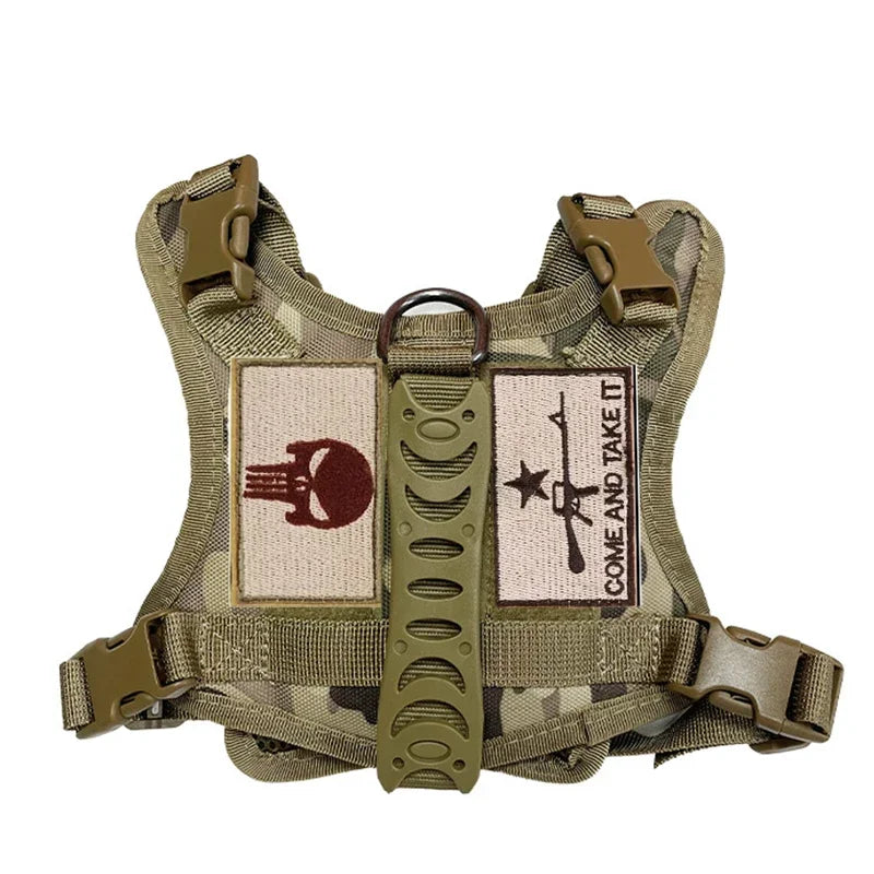 Cat Puppy Tactical Vest Training Harness for Small Dogs Adjustable Military Outdoor Working Cat Harness