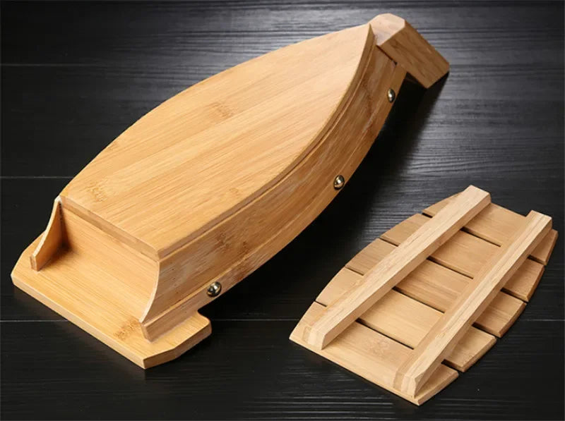 Sushi Boats Sushi seafood Tools bamboo Wood Handmade Ship Tableware