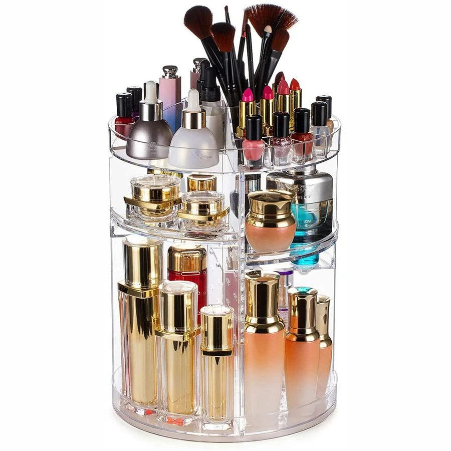 Cosmetic Organiser 360 degree rotatable adjustable cosmetic storage display case