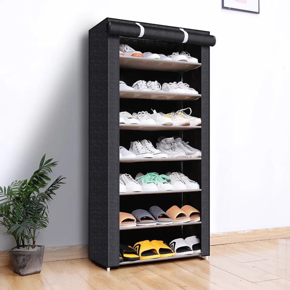 Shoe Rack Organizer Dustproof Shoe Cabinet Multilayer Shoe Shelf