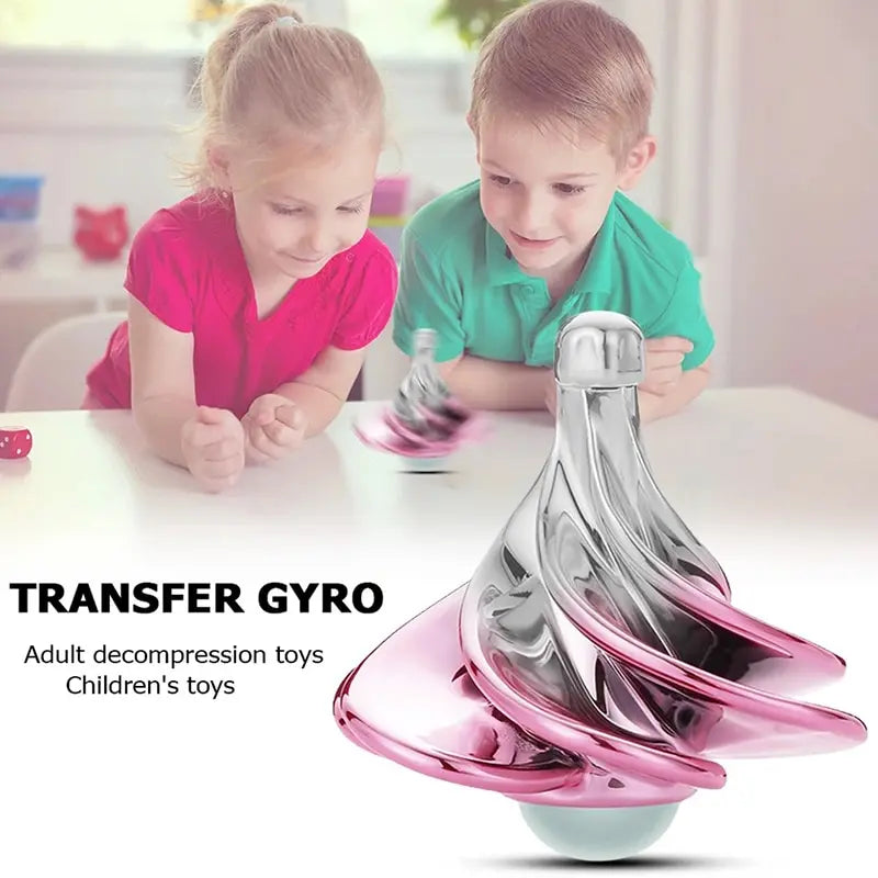 1pcs Toy Pneumatic Gyro Portable Fingertip Decompression Desktop Toy Wind Blowing Rotating Multicolor Gyro Children's Gift