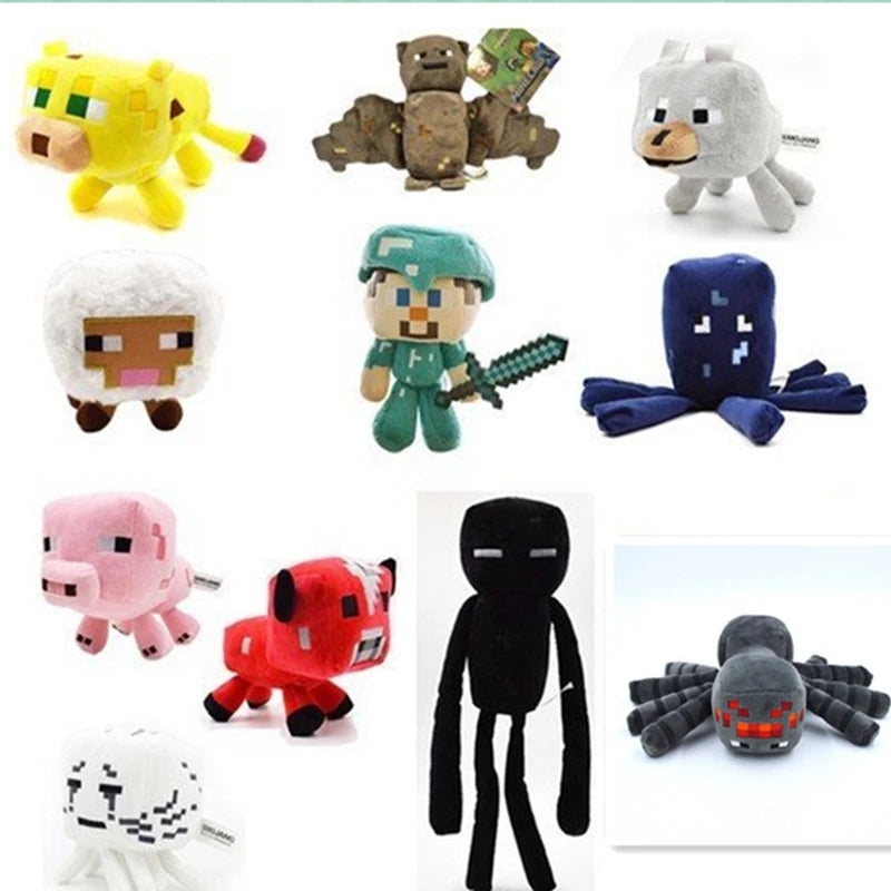 1PC Game Figure Minecraft Animal Plush Doll Toy Pig Creeper Sheep Plushie Soft Doll