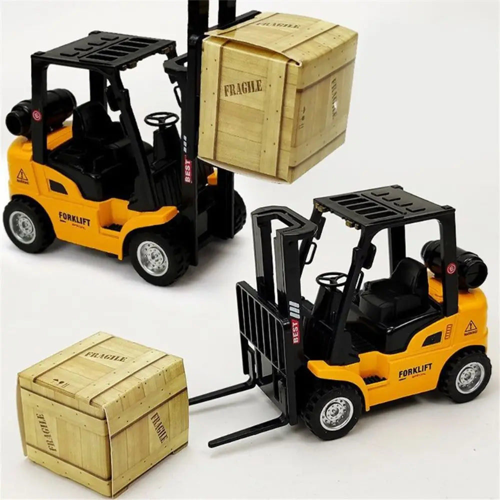 Toy Vehicle Set Educational Car Toy Vehicles Vehicle Construction Die-Cast Model Pallet Interactive Toy Forklift Friction Toy