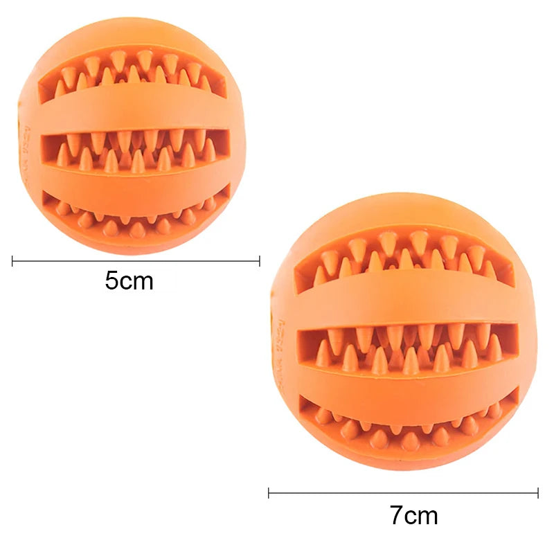 Dog Treat Ball Toys for Small Dogs Interactive Elasticity Puppy Chew Toy Tooth Cleaning Rubber Food Ball Toy