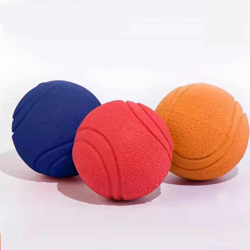 Dog Chew Toy Rubber Ball Bite-resistant Ball Toy for Dogs Puppy Teddy Pitbull Red Color Solid Ball S-XL