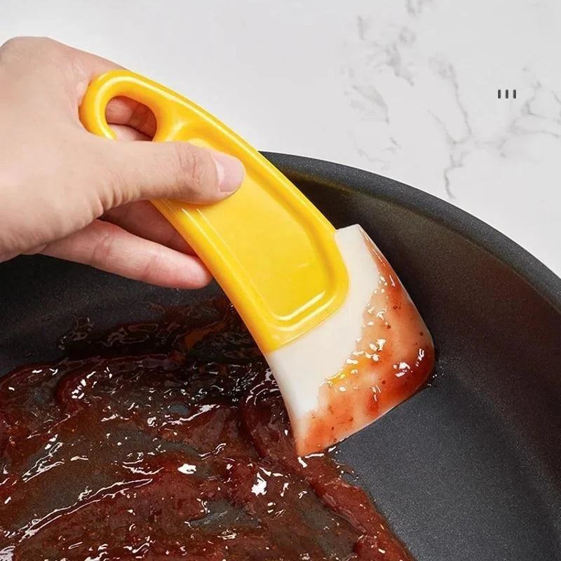 Silicone Pan Scraper Dish Cleaning Spatula Non Stick Pan Rubber Cleaning Spatula