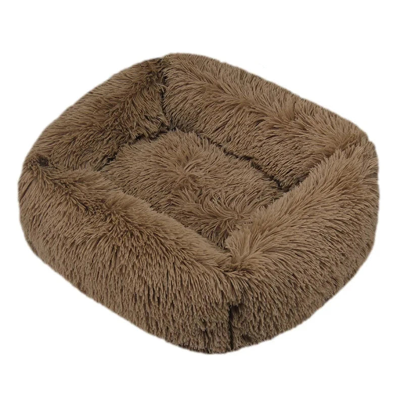 Dog Bed Sleeping Mat Winter Fluffy Plush Cat Bed Square Dog Beds Soft Puppy Cushion