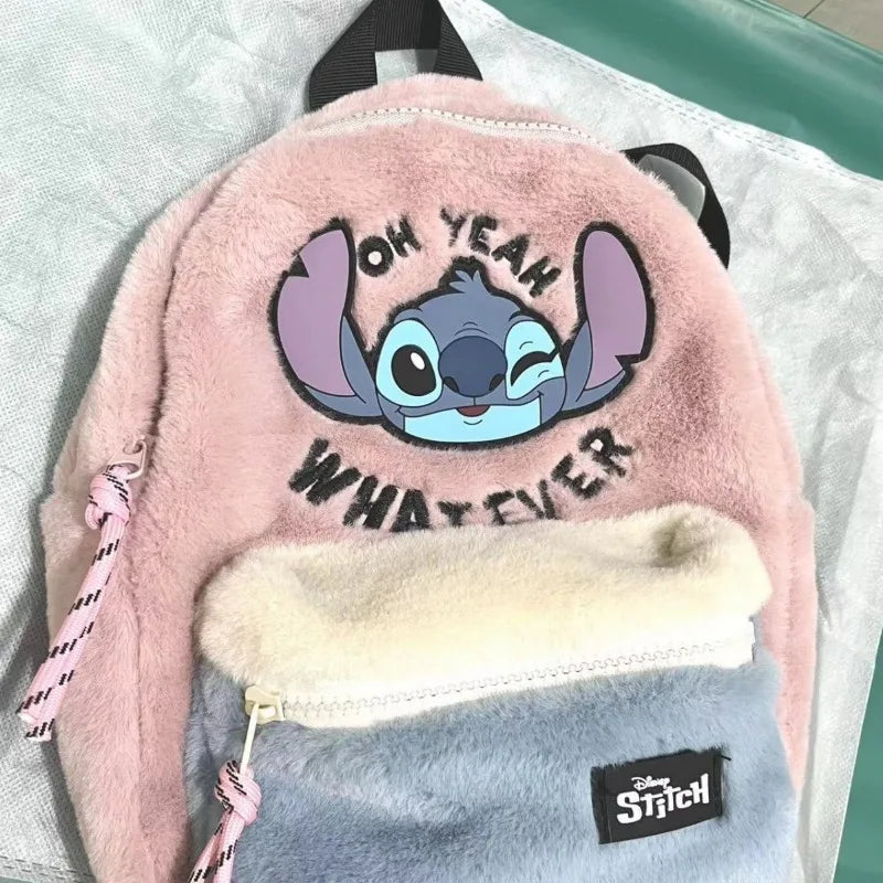 Disney New Cartoon Stitch Plush Children's School Bag Kindergarten Backpack