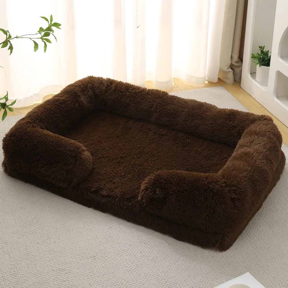 Large Plush Dog Bed Sofa Cat Bed Dog Kennel Mattress Ring Cat Puppy Winter House Sleeping Mats On The Floor