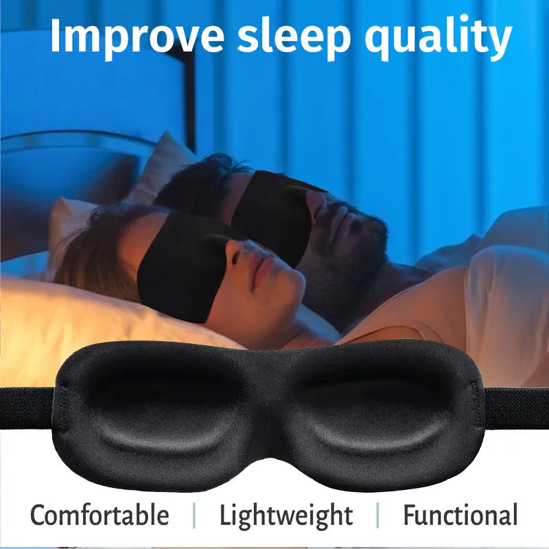 Eye Mask for Sleeping 3D Contoured Cup Blindfold Concave Molded Night Sleep Face Masks Block Out Light with Women Men Eyepatch