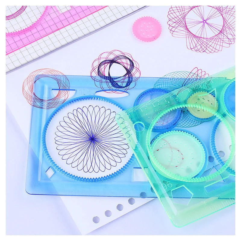 Geometry Spirograph Drawing Stencils Set Painting Template Kids Educational Toy