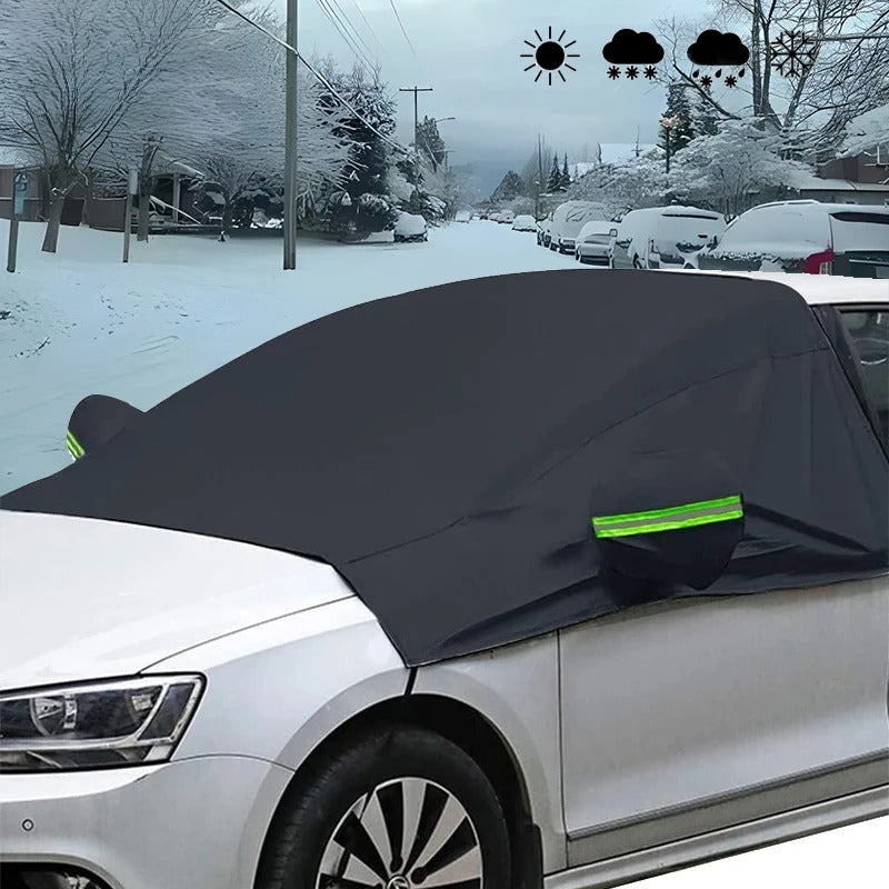 Oxford Fabric Car Front Windscreen Cover Car Windshield Snow Sun Shade Cover With Reflective Stripe