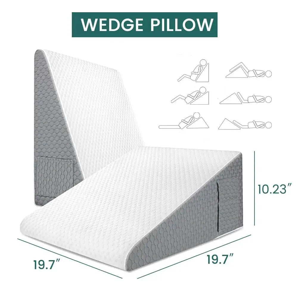 Wedge Pillow for Acid Reflux After Surgery Triangle Pillow Air Layer Memory Foam