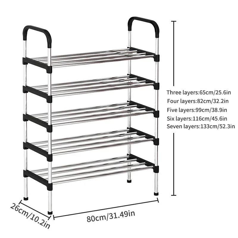 3-7Floor Shoe Rack Multi Layer Dustproof Household Doorstep Shoe Cabinet Storage