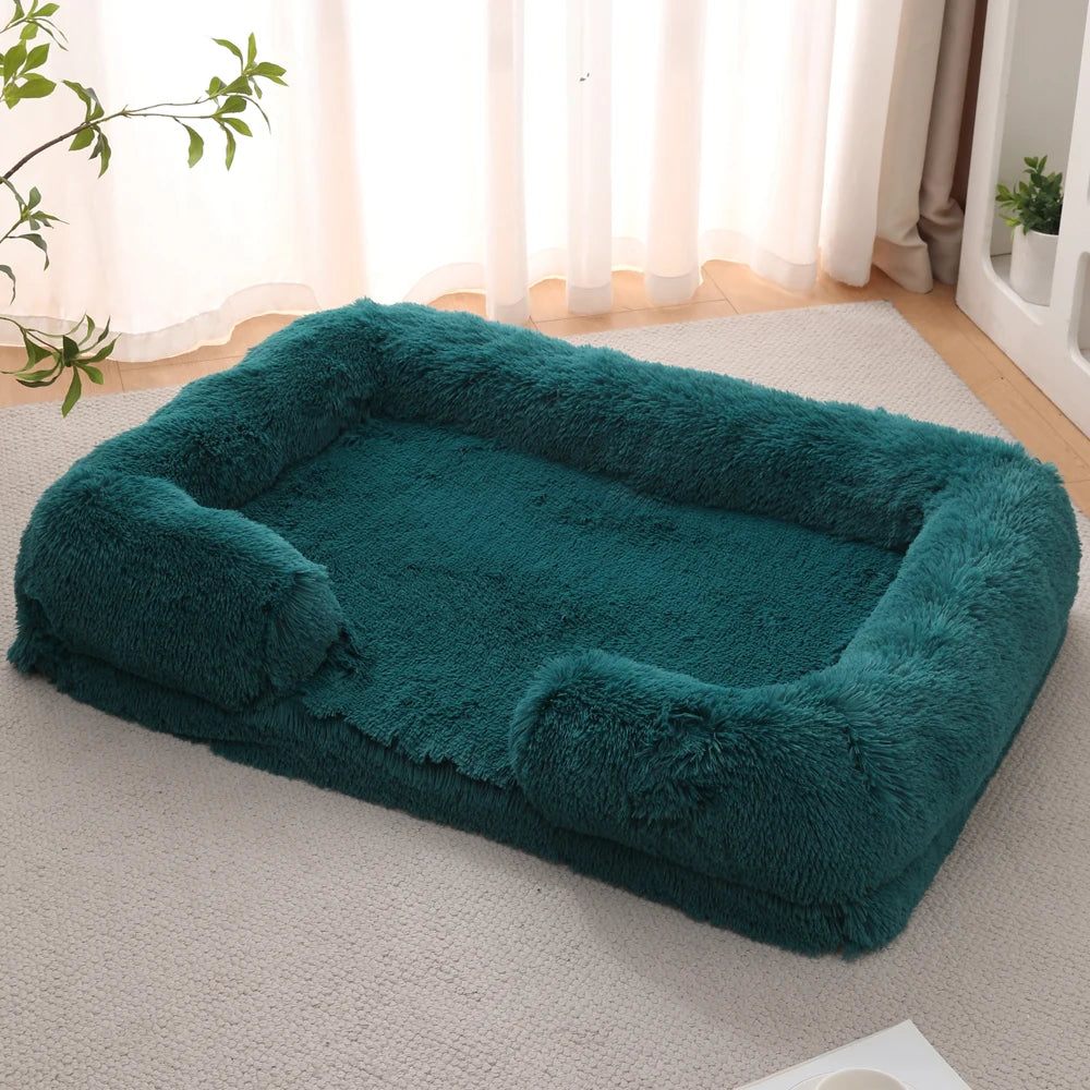 Large Plush Dog Bed Sofa Cat Bed Dog Kennel Mattress Ring Cat Puppy Winter House Sleeping Mats On The Floor