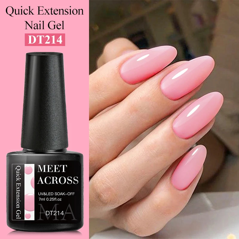 7ml Non Stick Hand Solid Extension Nail Gel Nude Pink White Extension Gel Glue