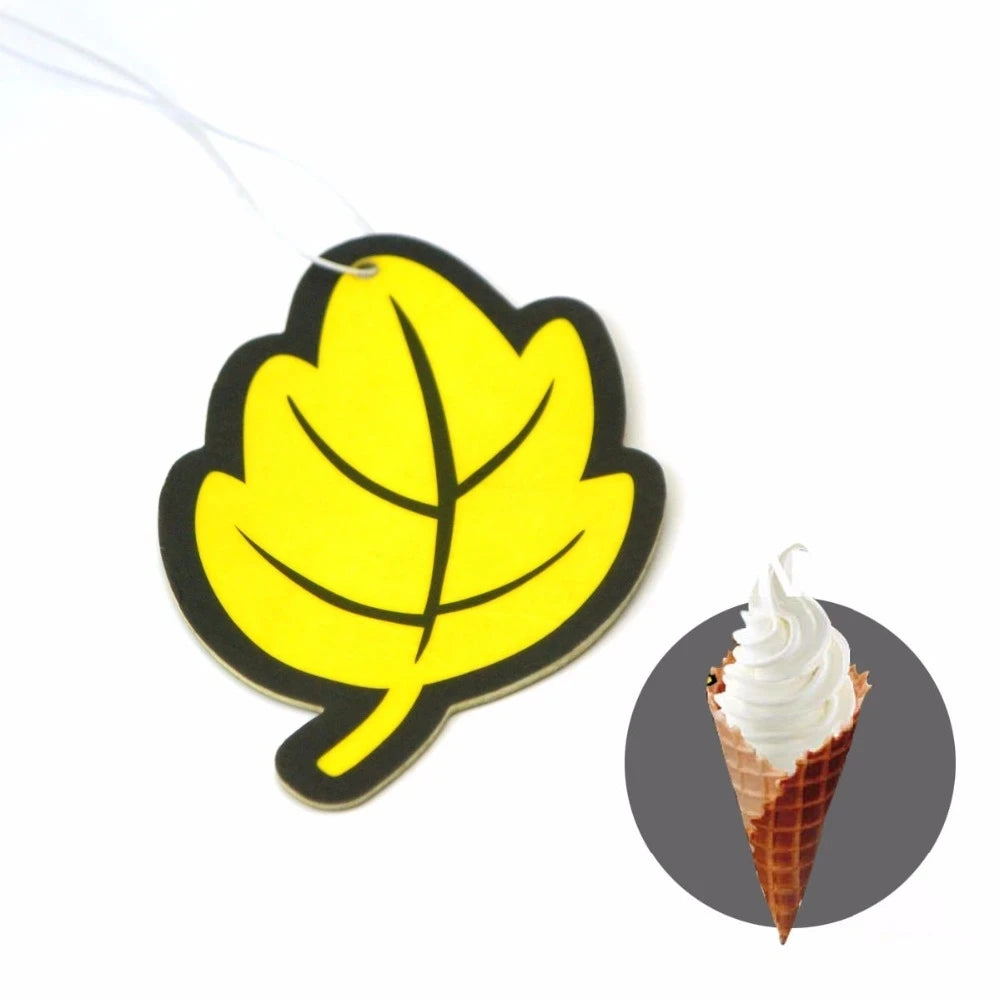 6PCS Car Air Freshener Scented Tea Paper Auto Hanging Vanilla Perfume Fragrance