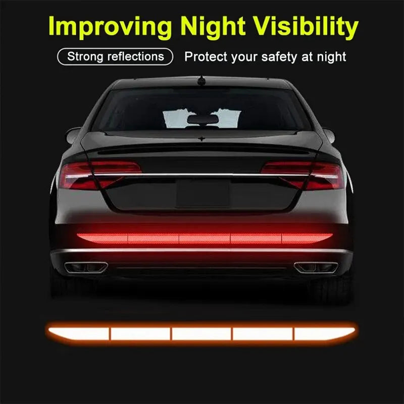 Car Trunk Reflective Stickers Anti Rear Collision Warning Car Rear Insurance Cover Anti Collision Protection Stickers 2pcs