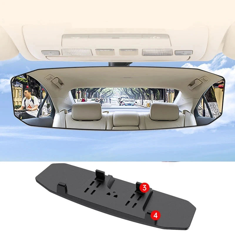 Wide Angle Convex Rearview Mirror Anti Glare Car Interior Rear View Mirror Covers