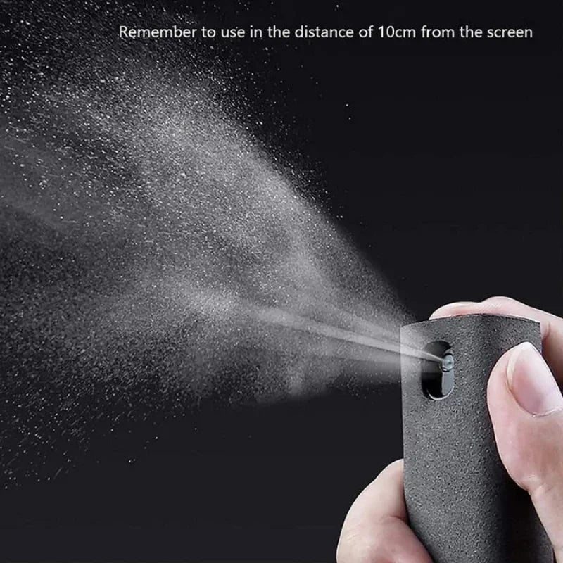 2in1 Microfiber Screen Cleaner Spray Bottle For Mobile Phone Ipad Computer Microfiber Cloth Wipe Iphone Cleaning Glasses Wipes