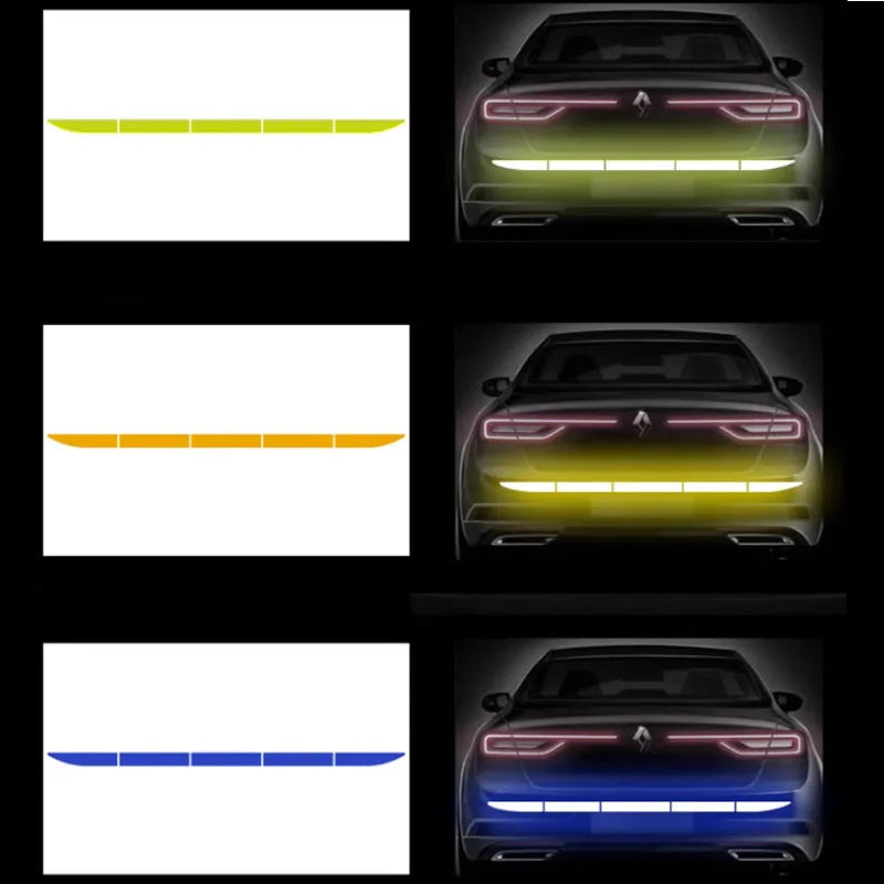 Car Trunk Reflective Strip Warning Safety Sticker Car Rear Night Reflective Film