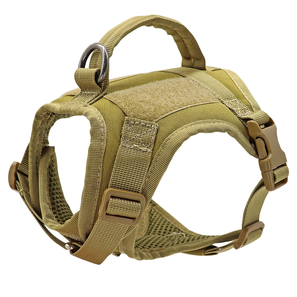 Tactical Military Cat Harness Breathable Mesh Pet Puppy Harness Adjustable Escape Proof Cat Vest for Small Dog