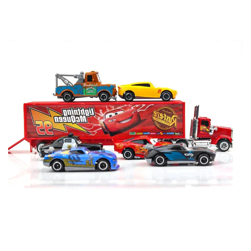 Disney Pixar Car 3 6/7pcs Set Lightning McQueen Jackson Storm Mack Uncle Truck 1:55 Dietcast Metal Car Model Children's Toy Gift