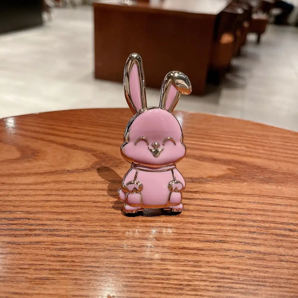 Portable ABS Bunny Finger Ring Holder Mobile Phone Holder Foldable Phone Finger Ring Holder Phone Back Sticker Pad