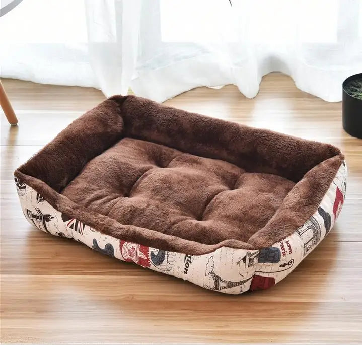 Dog Sofa Bed Bed for Dog Cat Pet Square Plush Kennel Medium Small Cushion Dog Bed House