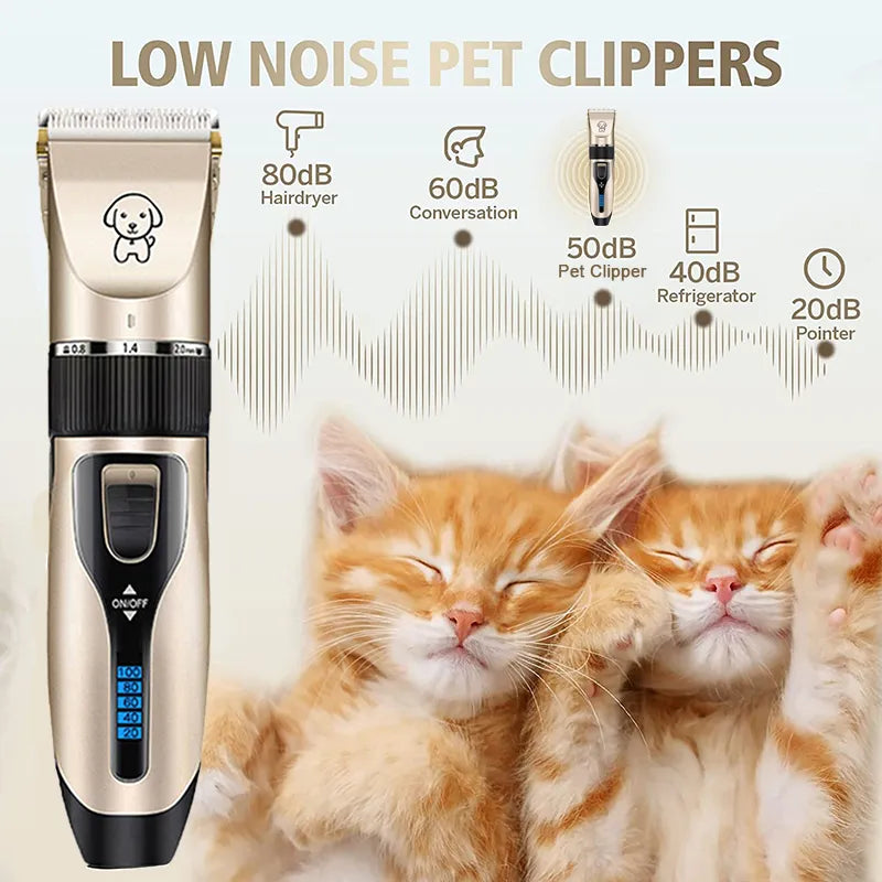 Dog Clipper Dog Hair Clippers Grooming (Pet/Cat/Dog/Rabbit) Haircut Trimmer Shaver Set Pets Cordless Rechargeable