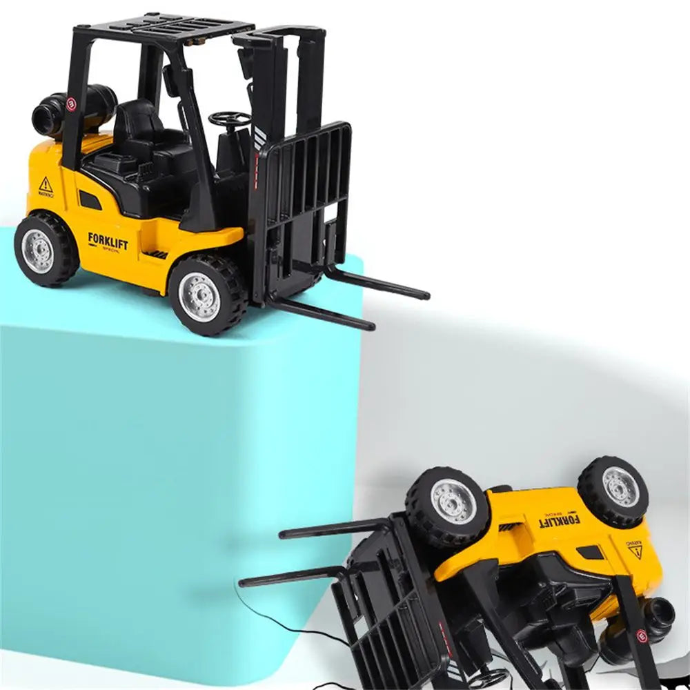 Toy Vehicle Set Educational Car Toy Vehicles Vehicle Construction Die-Cast Model Pallet Interactive Toy Forklift Friction Toy