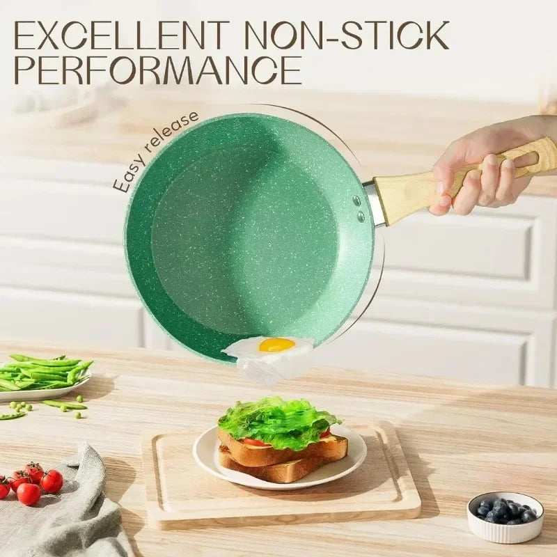 Kitchen 8/9.5/11inch Frying Pan Nonstick Non-toxic Healthy Stone Cookware