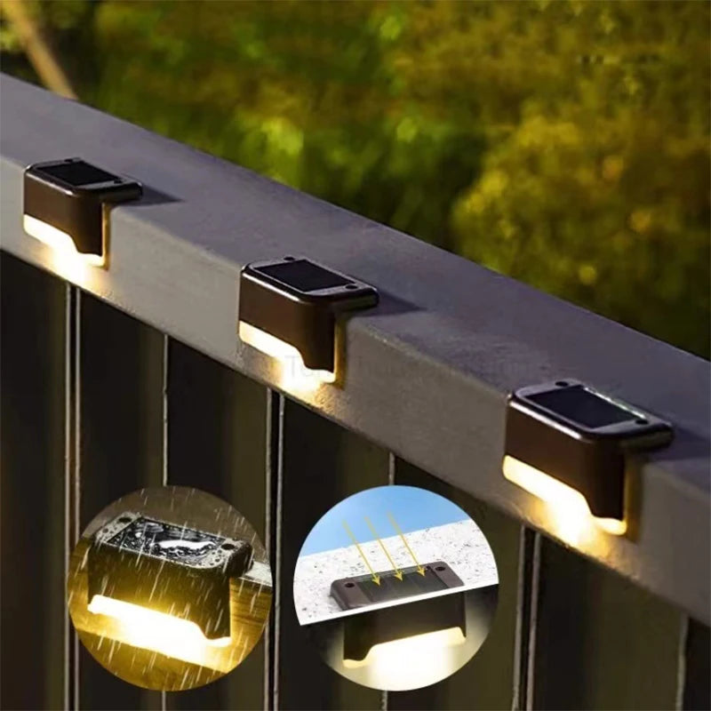 Waterproof Led Solar Deck Lights 8 Pack for Railing Stairs Step Fence Yard Patio