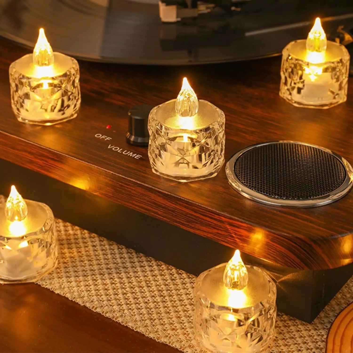 Flameless LED Light Candle LED Crystal Candle Light Shell Electronic Night Lamp