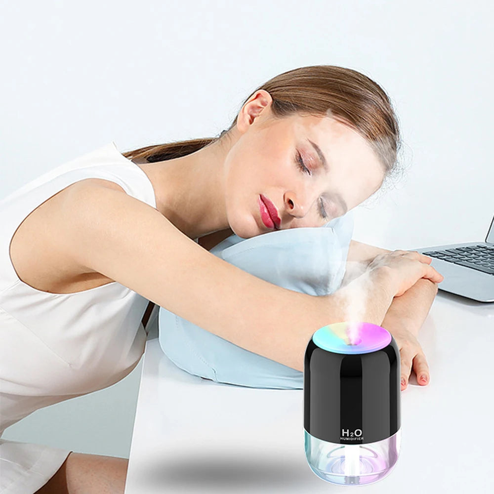 Colorful Cool Mist Mini Humidifier 300ml USB Personal Desktop Humidifiers