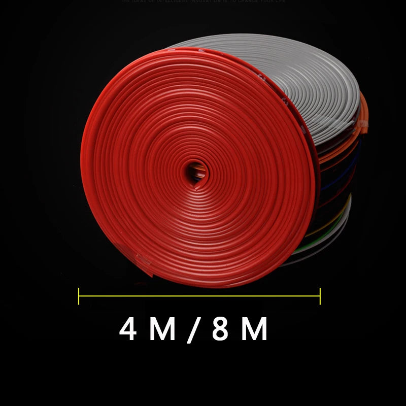 4M / 8M Car Rim Protect Strip Bright Matte Car Wheel Sticker Edge Protector