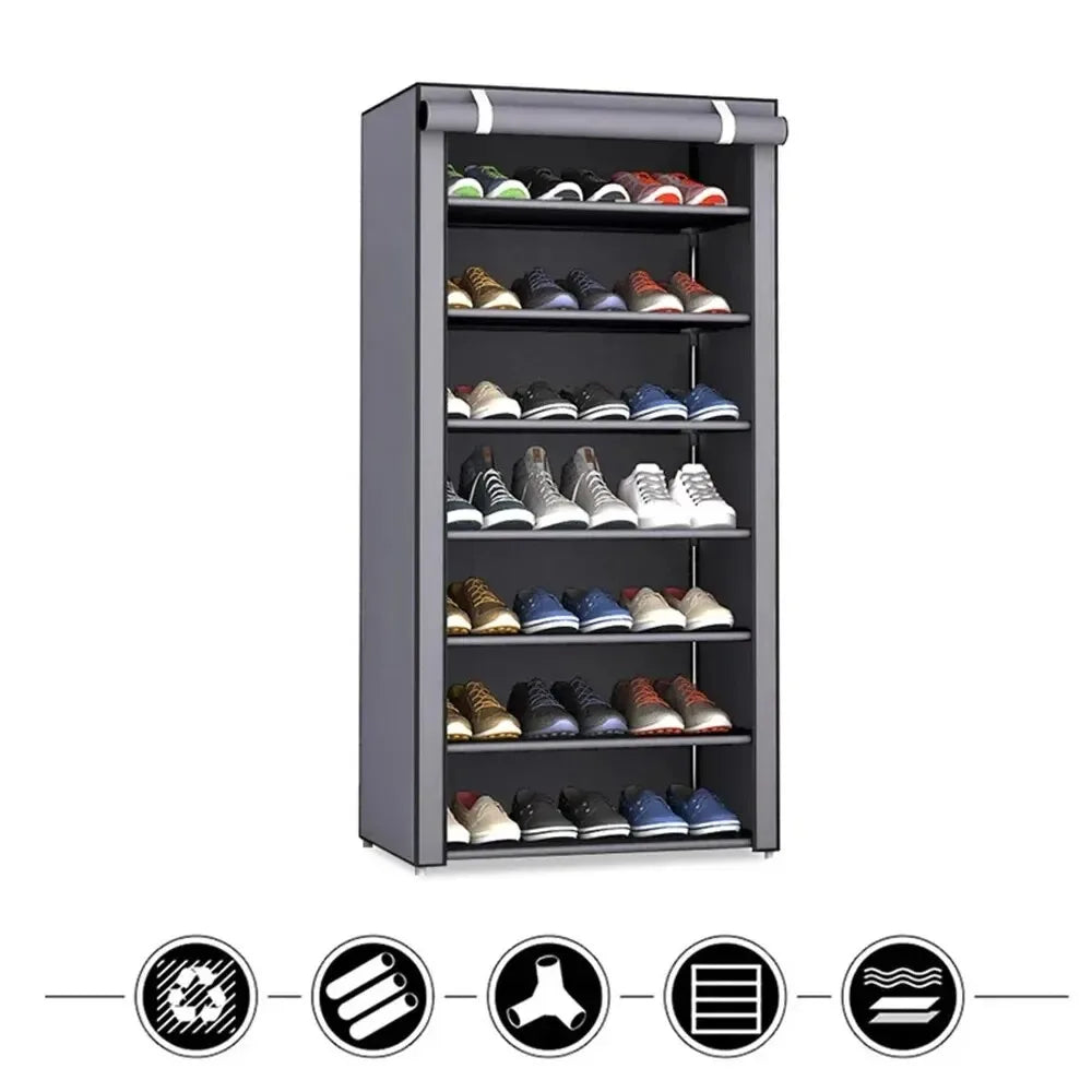 Shoe Rack Organizer Dustproof Shoe Cabinet Multilayer Shoe Shelf