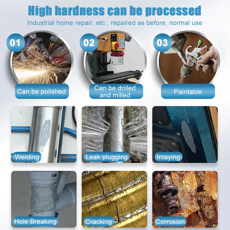 Liquid Metal Repair Adhesive High Strength Bonding Sealant Weld Seam Metal Adhesive Heat Resistance Strong Casting AB Glue