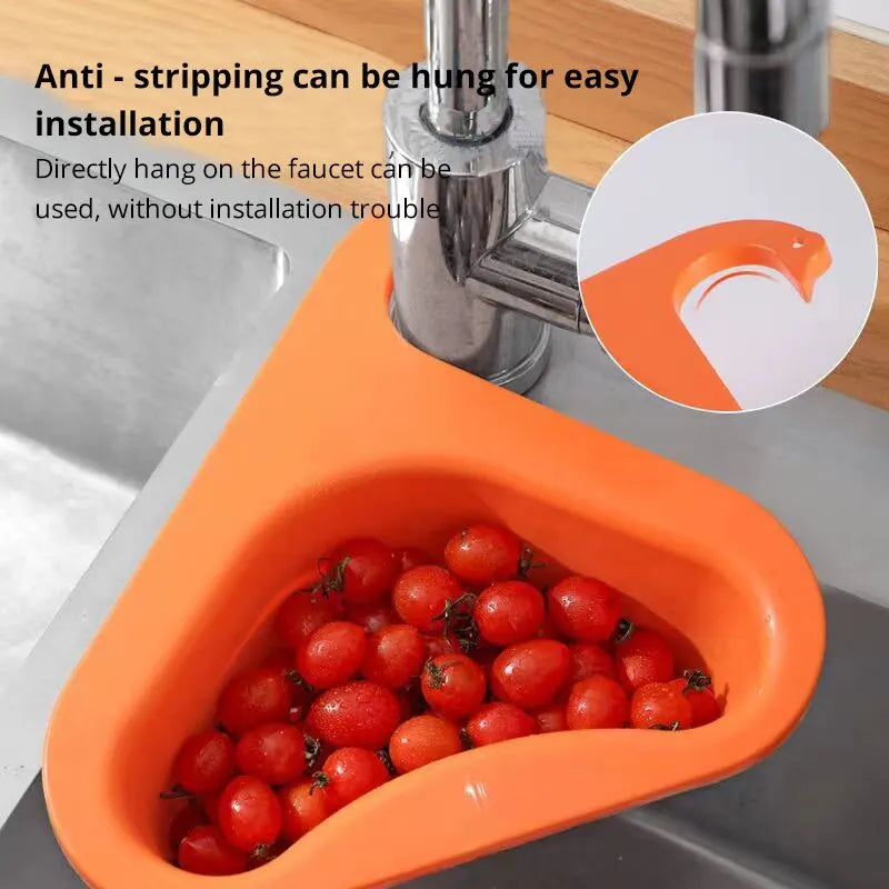 Kitchen Sink Filter Swan Drain Basket Garbage Filter Shelf Strainer Leftover Sink Hanging Rack Multifunctional Drainage Basket